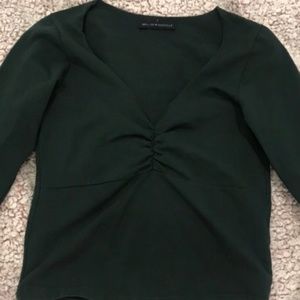 green long sleeve brandy top